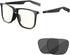 Smart Audio Glasses (Blue Light & Sun Lenses) for Men and Women, Open Ear Speaker & IP67 Waterproof, Rectangular, Medium